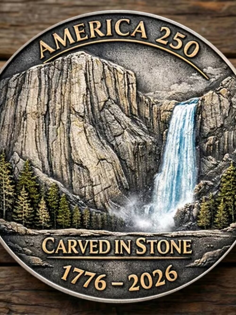 250th Anniversary Commemorative Coin.. Carved in Stone.. 1776-2026.. In Capsule